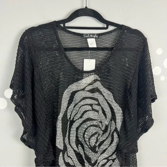 NWT French Atmosphere Sheer Floral Top Size 1X - Picture 2 of 6